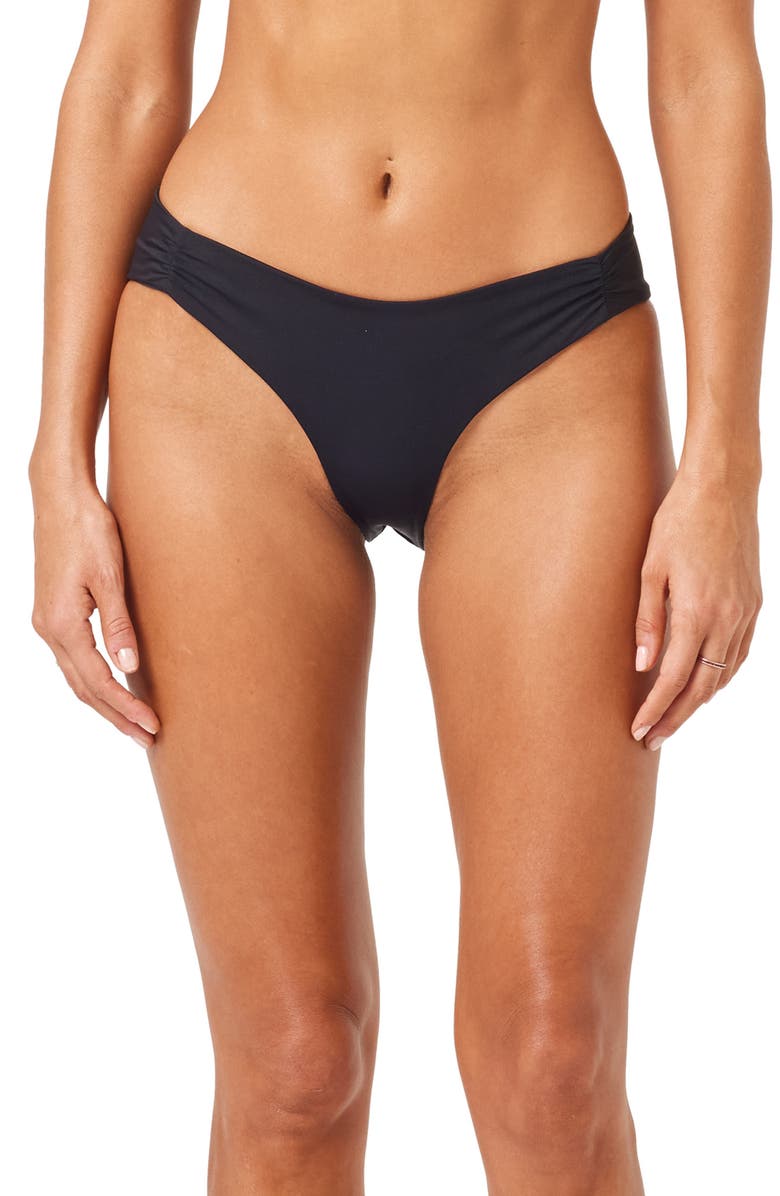 LSPACE Monica Shirred Bikini Bottoms, Main, color, 