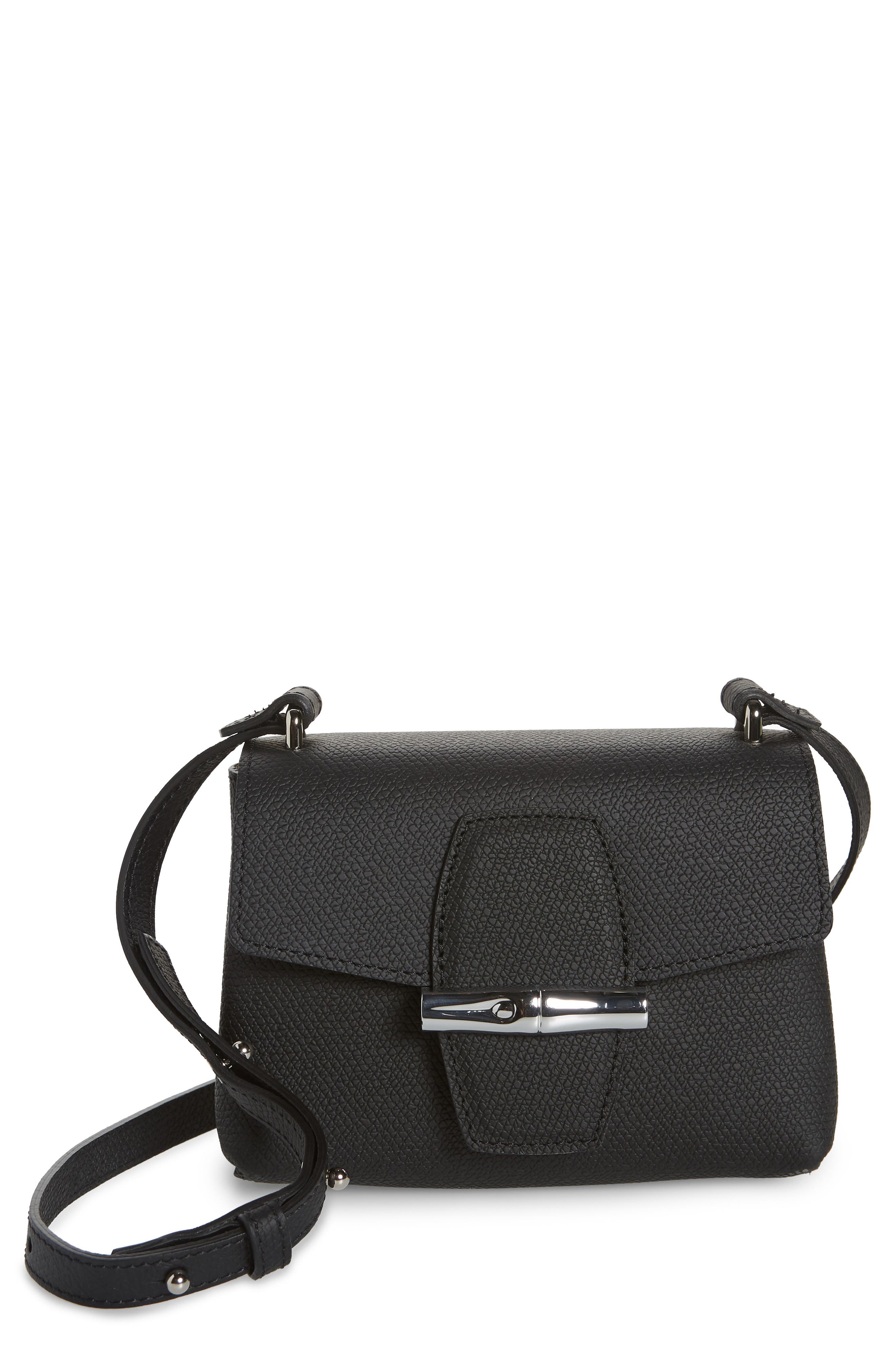 Longchamp Small Roseau Leather Crossbody Bag