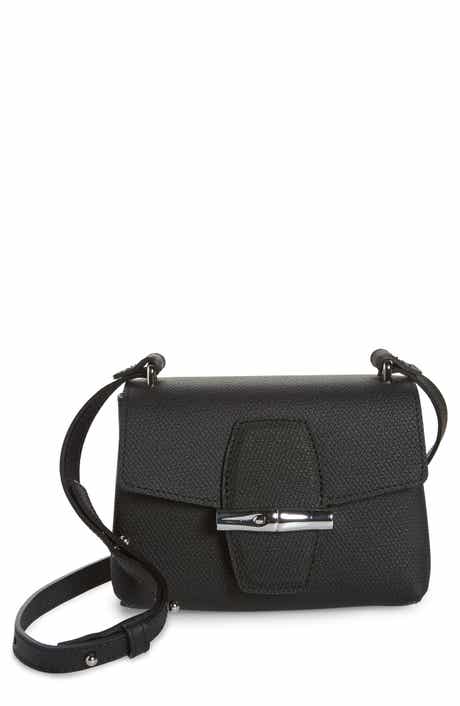 Longchamp Small Roseau Leather Crossbody Bag