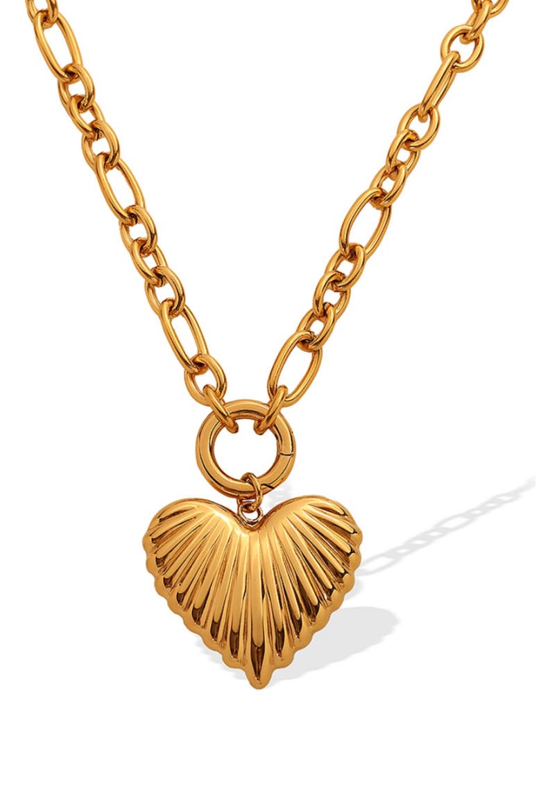 Lorraine Heart Pendant Necklace, Main, color, GOLD