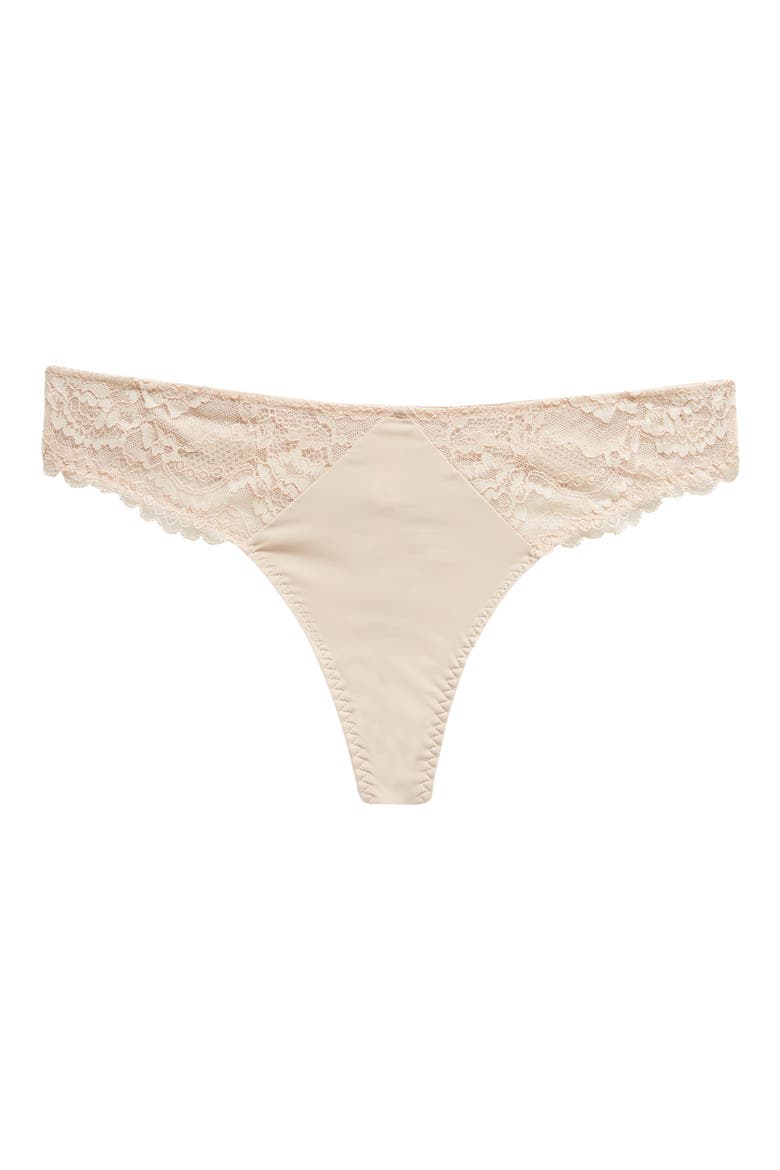 Minx Lace Thong, Alternate, color, CASHMERE/ BLUSH