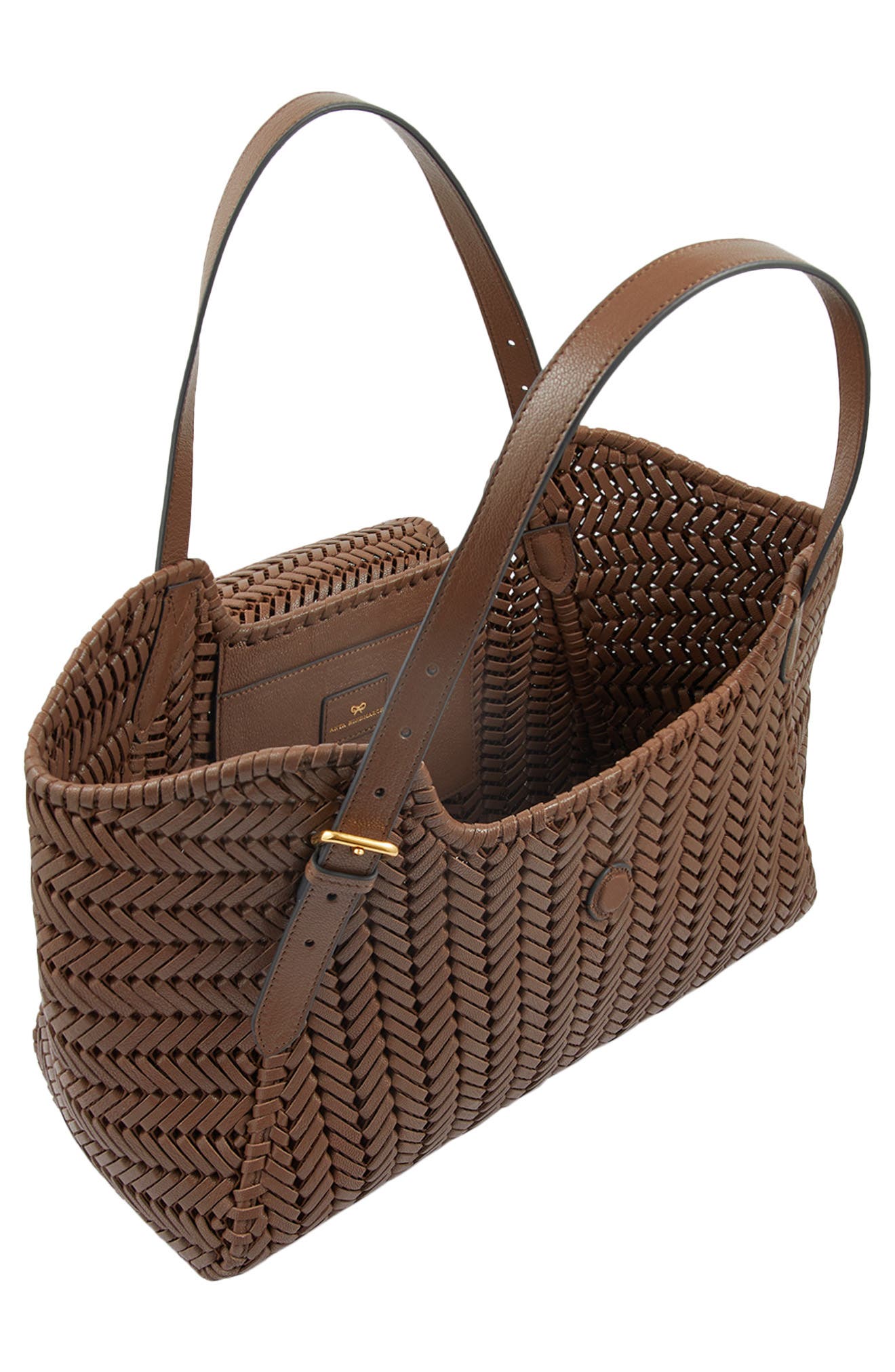 Anya Hindmarch The Neeson Tassel Woven Leather Tote, Alternate, color, 