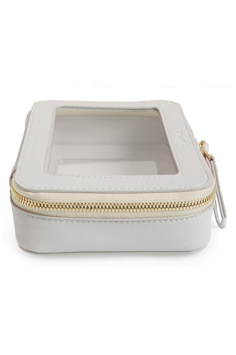 Clarity Jetset Cosmetics Case, Alternate, color, DOVE GREY