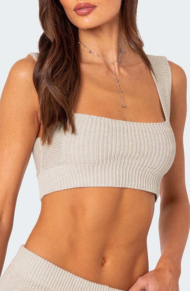 EDIKTED Sunday Knit Crop Top, Alternate, color, 