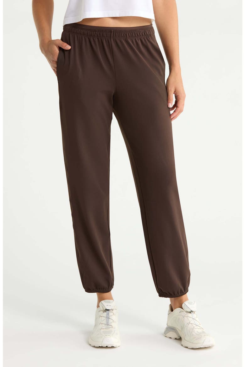 Zen Mid Rise Joggers, Main, color, BROWN MOLE