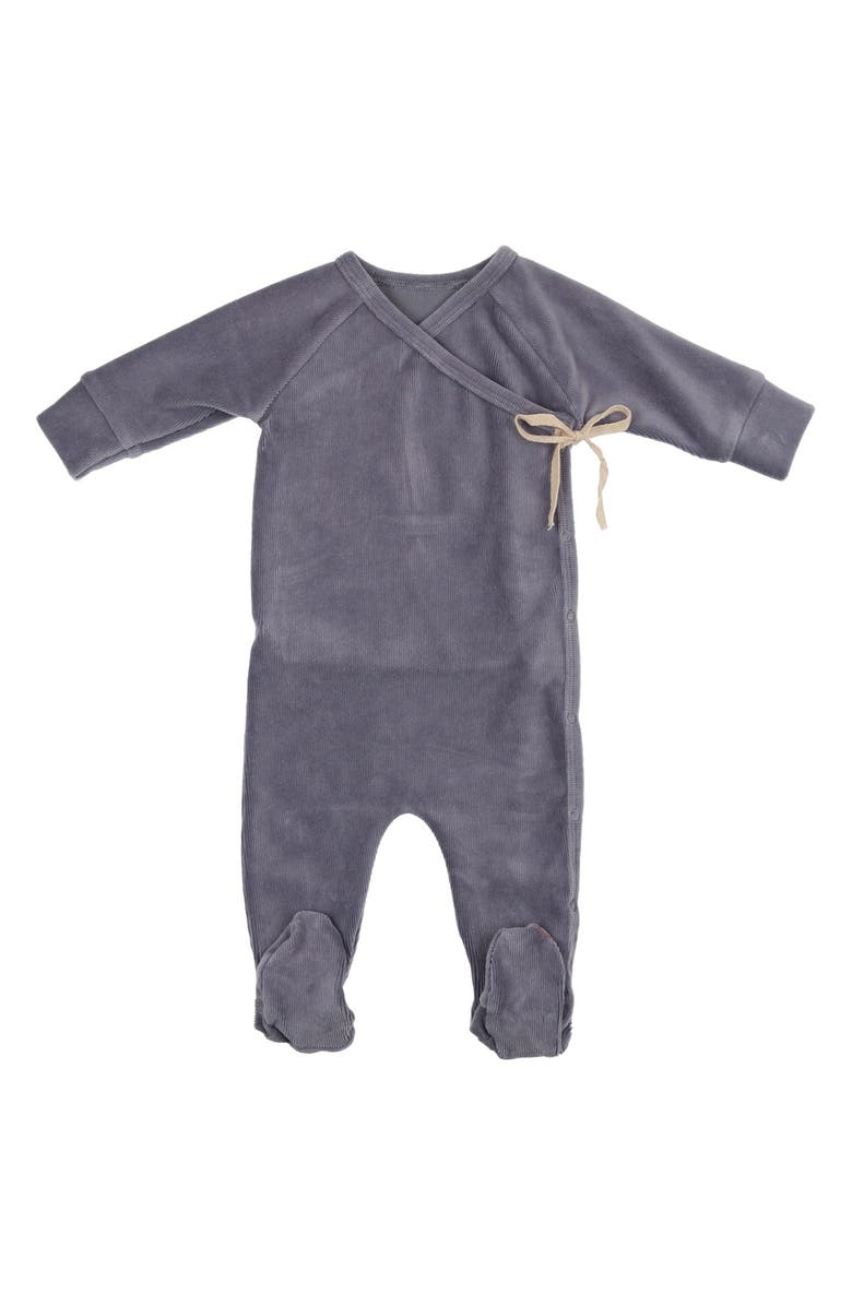 Manière Rib Velour Footie, Main, color, 