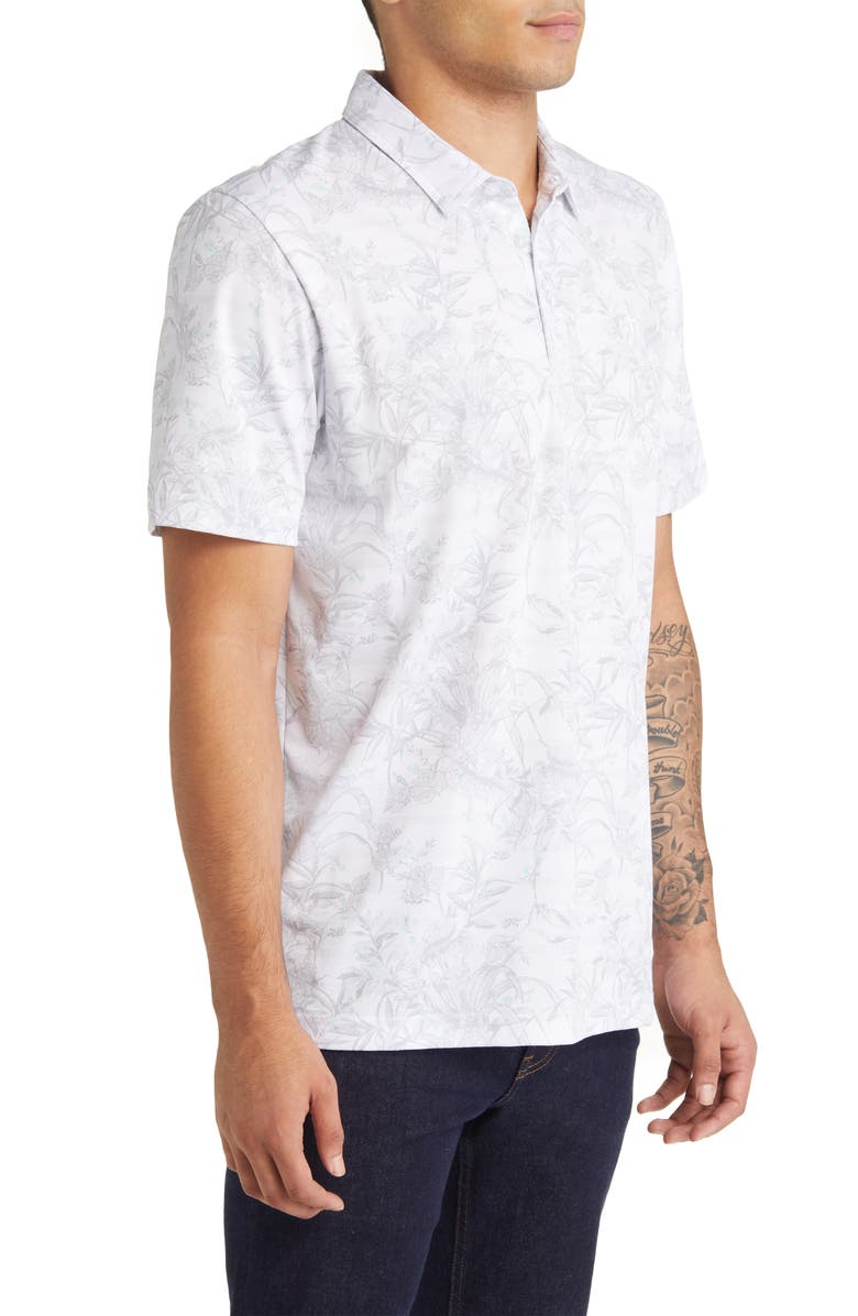 TravisMathew Stay on Target Floral Piqué Polo, Alternate, color, 
