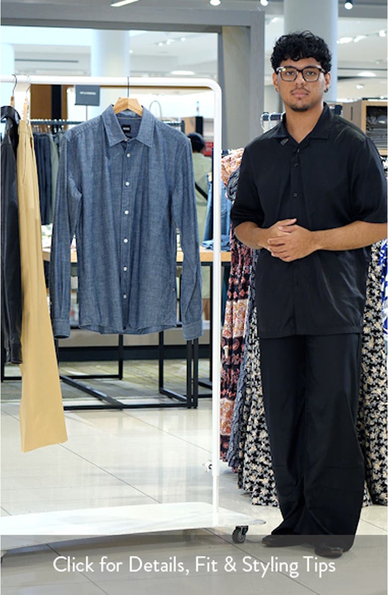 Roan Kent Slim Fit Cotton Button-Up Shirt, sales video thumbnail