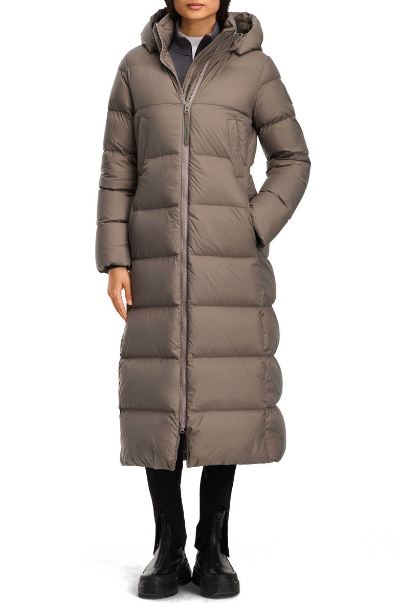 Canada Goose Mystique Tonal Label 750 Fill Power Down Long Puffer Coat, Main, color, Taupe Grey