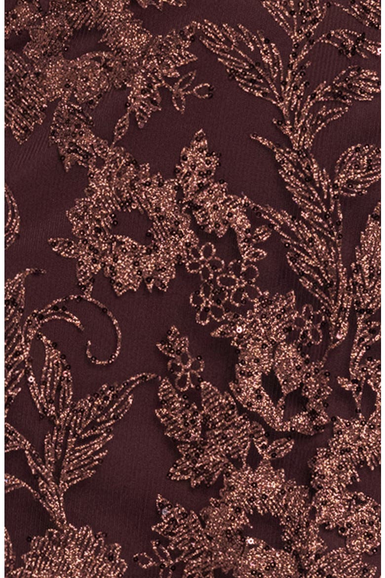 Sequin Corset Cocktail Minidress, Alternate, color, BROWN