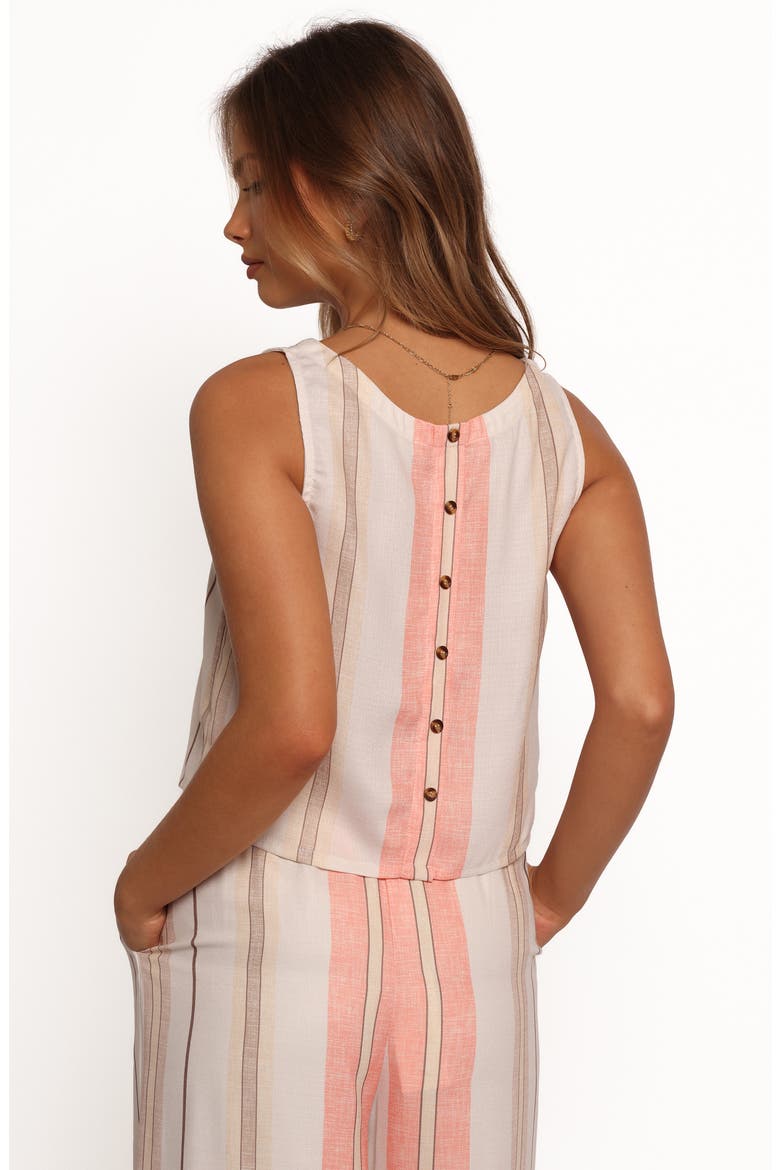 Mckenzie Linen Blend Tank & Wide Leg Pants Set, Alternate, color, MULTI STRIPE
