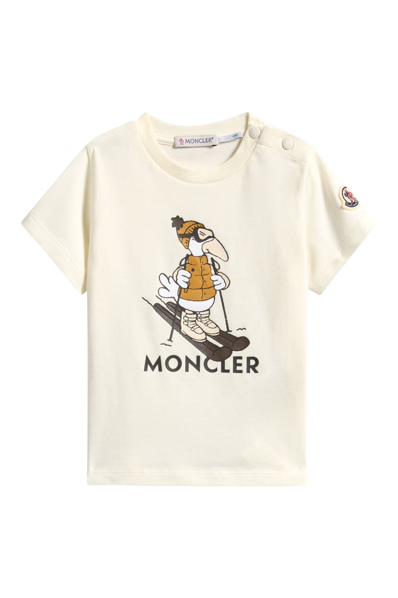 Kids' Skiing Duck Graphic T-Shirt, Main, color, WHITE