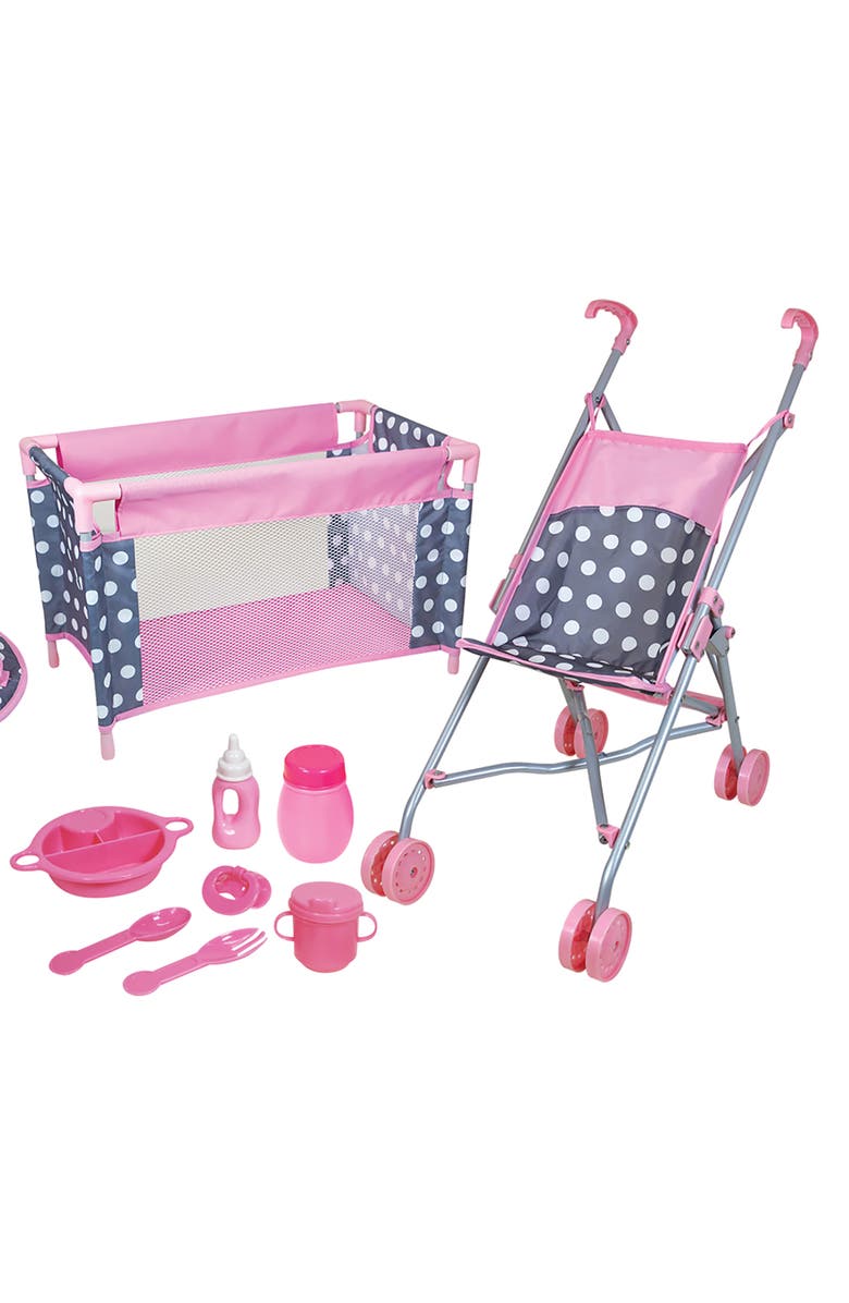 Lissi 5 Piece Baby Doll Deluxe Nursery Play Set with  8 Accessories, Alternate, color, Multicolored