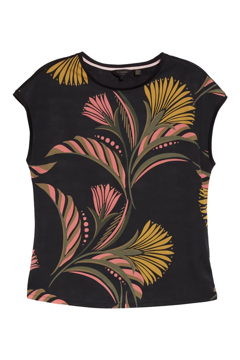 Pasley Deco Print Shell, Alternate, color, BLACK