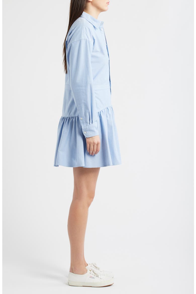 Long Sleeve Cotton Shirtdress, Alternate, color, BSR BLUE