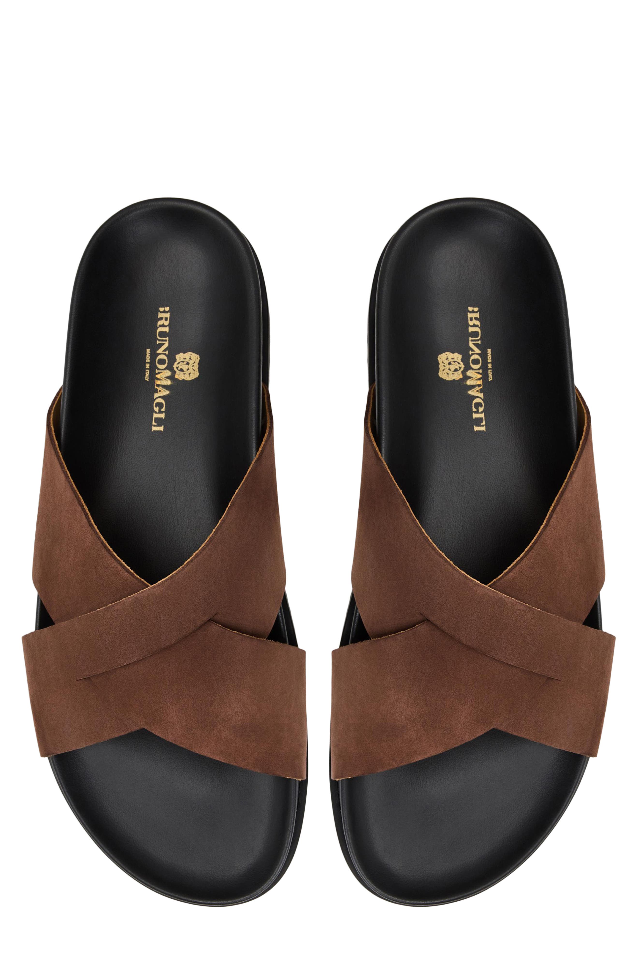Bruno Magli Bologna Slide Sandal, Alternate, color, Moka Nubuck