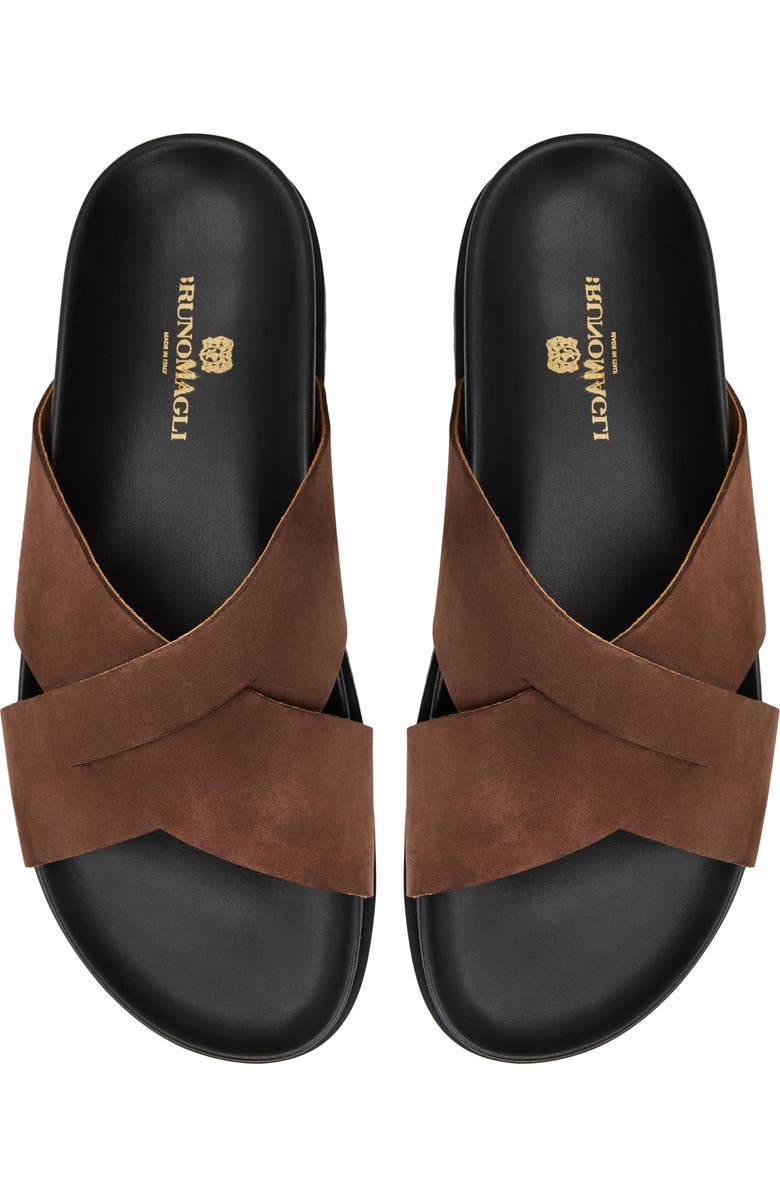 Bruno Magli Bologna Slide Sandal, Alternate, color, Moka Nubuck