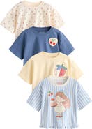 NEXT Kids' Assorted 4-Pack Cotton T-Shirts