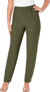 Roaman's Plus Size Classic Bend Over® Structured Straight Leg Pull On Pant