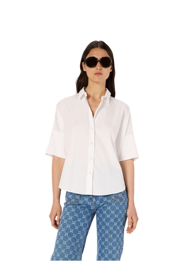 Nara Oversized Short Sleeve Shirt, Main, color, White