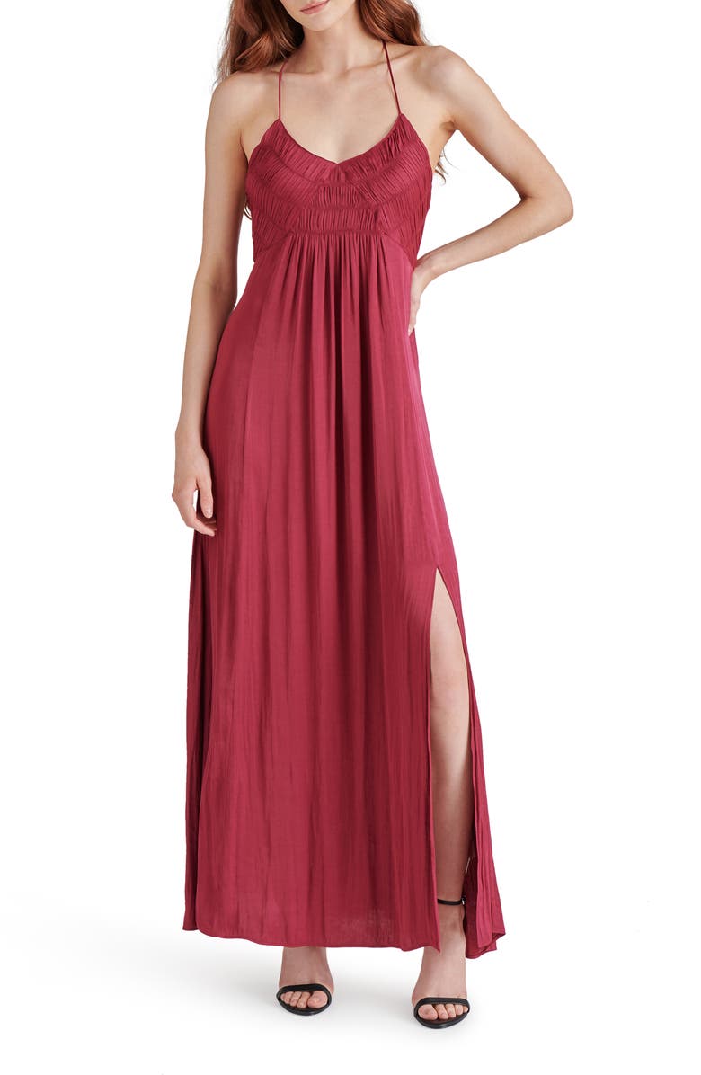 Steve Madden Brianna Maxi Dress, Main, color, Dark Red