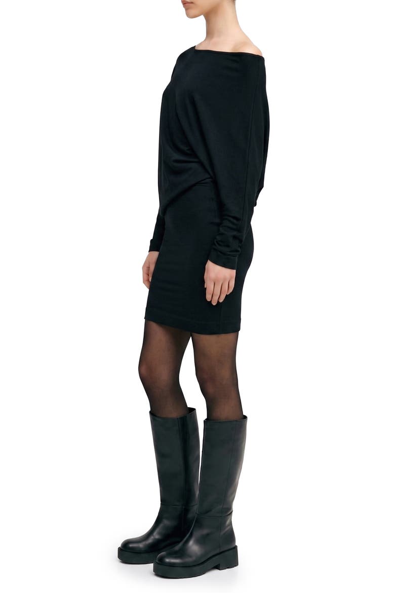Beekman Sweatshirt Dress, Alternate, color, BLACK