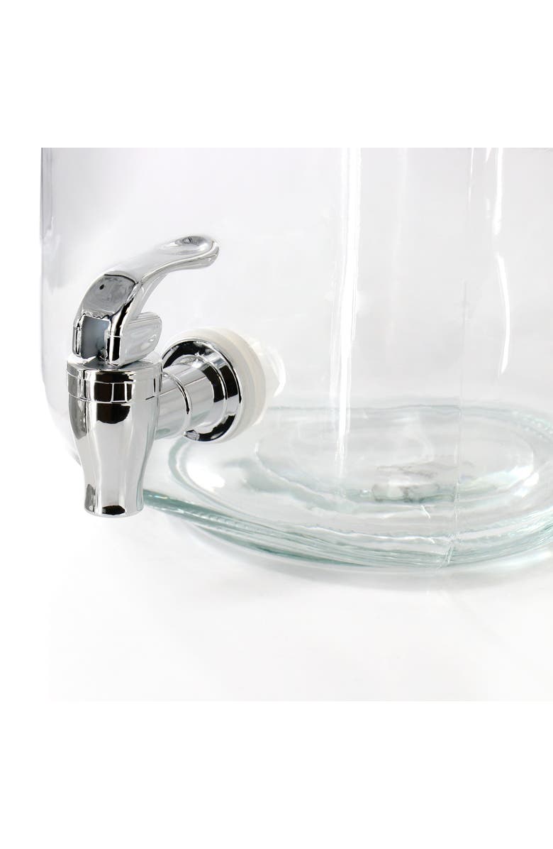 Gibson Home Ferris 1.3 Gallon Glass Beverage Dispenser with Rope Handle, Alternate, color, Clear