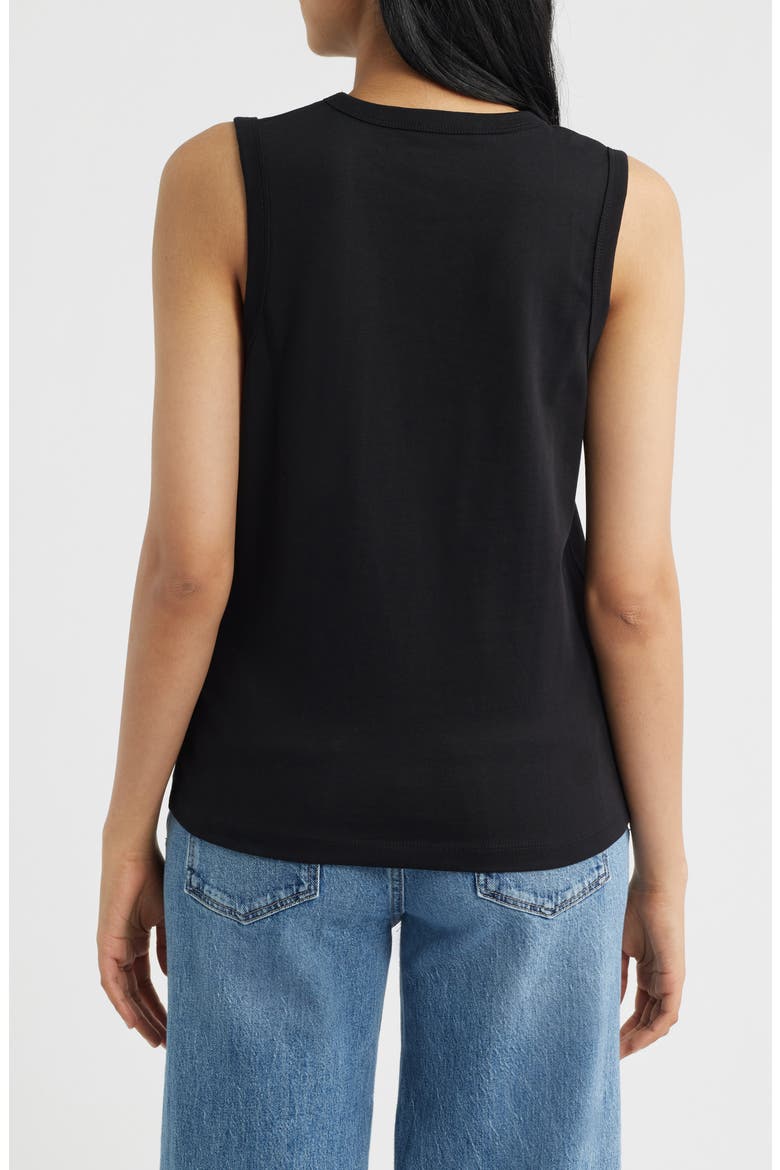 Cotton Muscle Tank, Alternate, color, BLACK