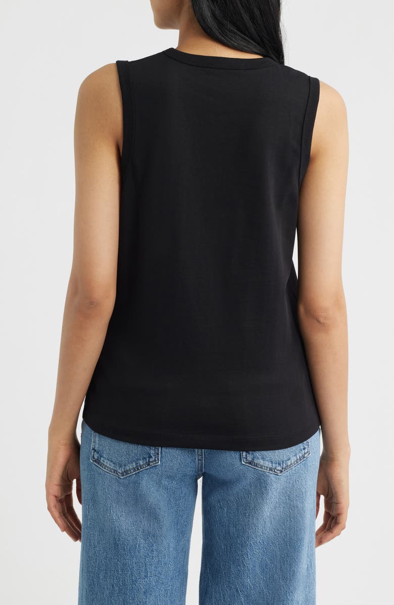Mavi Jeans Cotton Muscle Tank, Alternate, color, Black