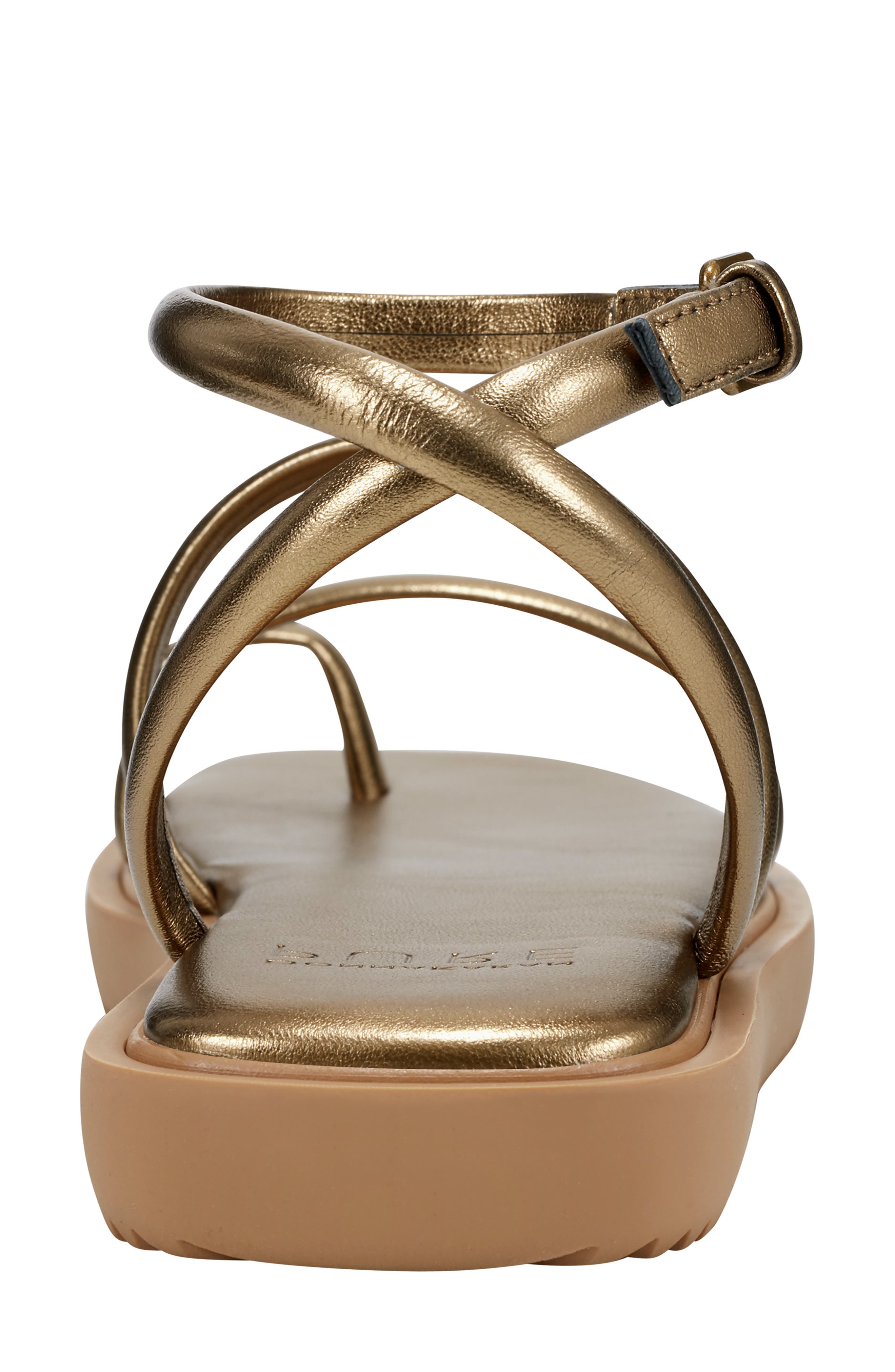 PURE Donna Karan Allie Strappy Sandal, Alternate, color, Bronze