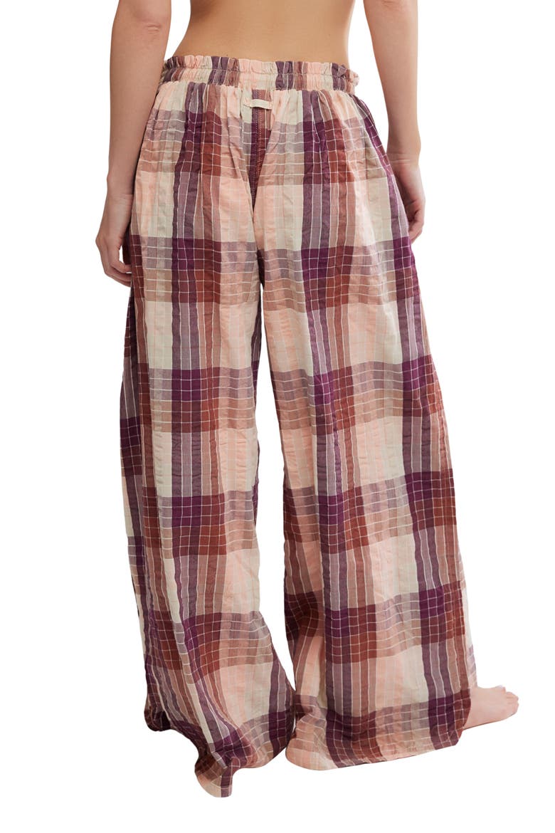 Find the Time Wide Leg Pajama Pants, Alternate, color, PEACH COMBO
