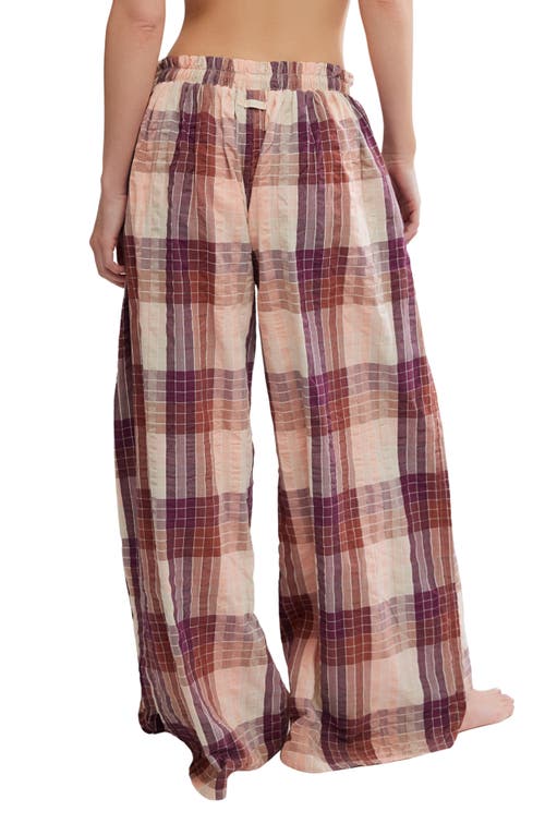 Free People Find The Time Wide Leg Pajama Pants In Orange
