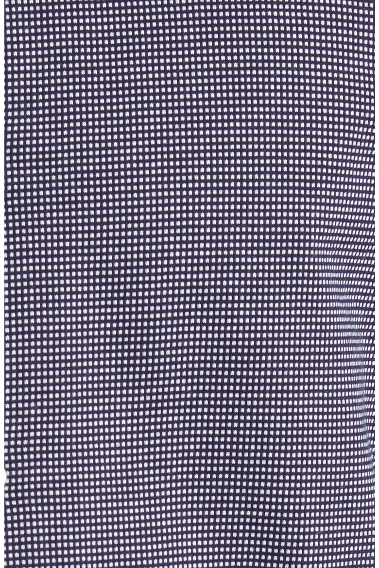 Hank Slim Fit Microcheck Cotton Blend Dress Shirt, Alternate, color, NVY