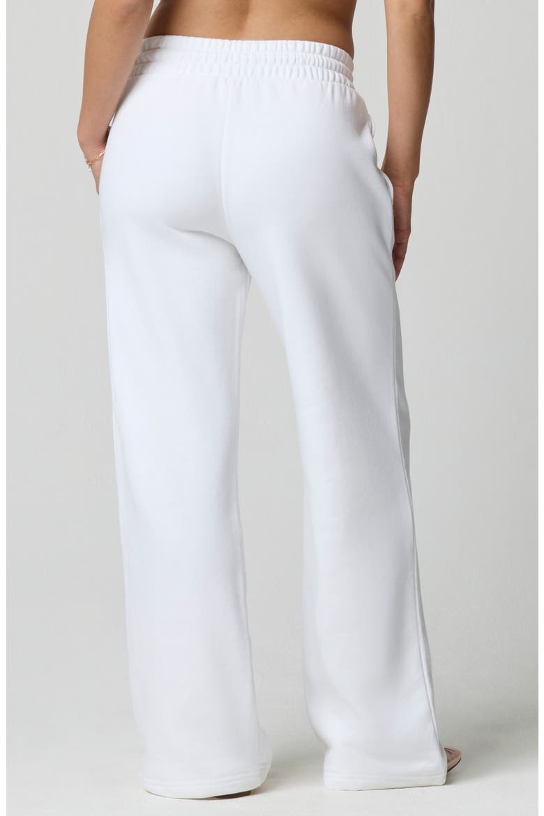 Cozy Crush Wide Leg Sweatpants, Alternate, color, BRIGHT WHITE