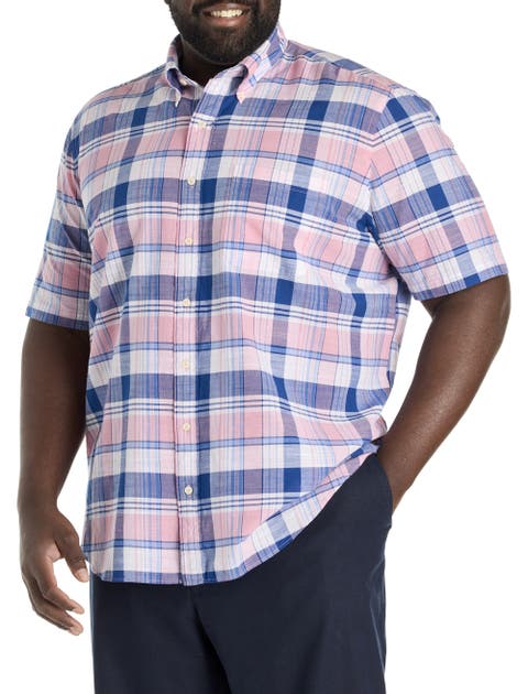 Big & Tall Non-Iron Madras Plaid Sport Shirt