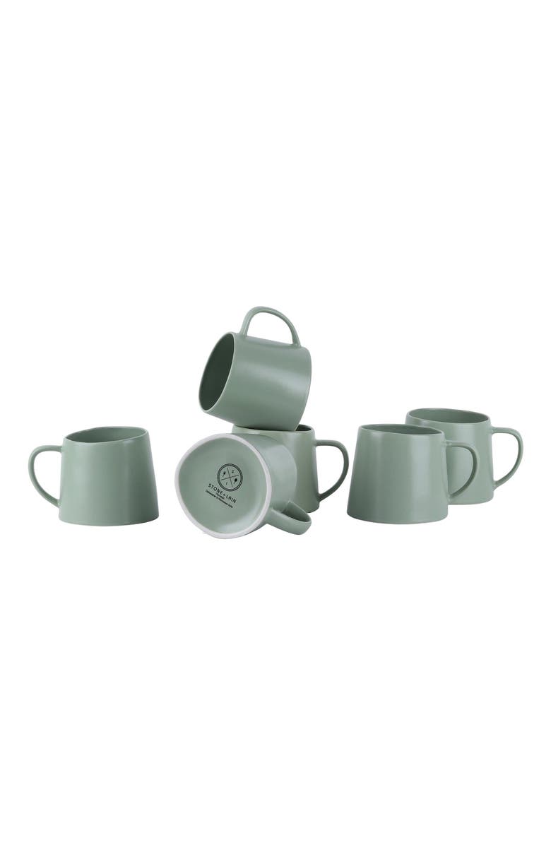 Stone Lain Delilah Porcelain 6-Piece Mug Set, Alternate, color, Peach