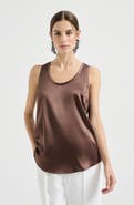 Brunello Cucinelli Satin top