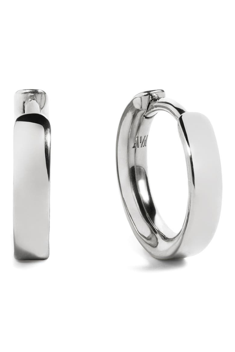 Essential Huggie Hoop Earrings, Main, color, STERLING SILVER