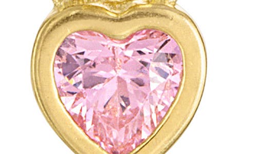 Fzn Kid's Cubic Zirconia Huggie Hoop Earrings In Yellow