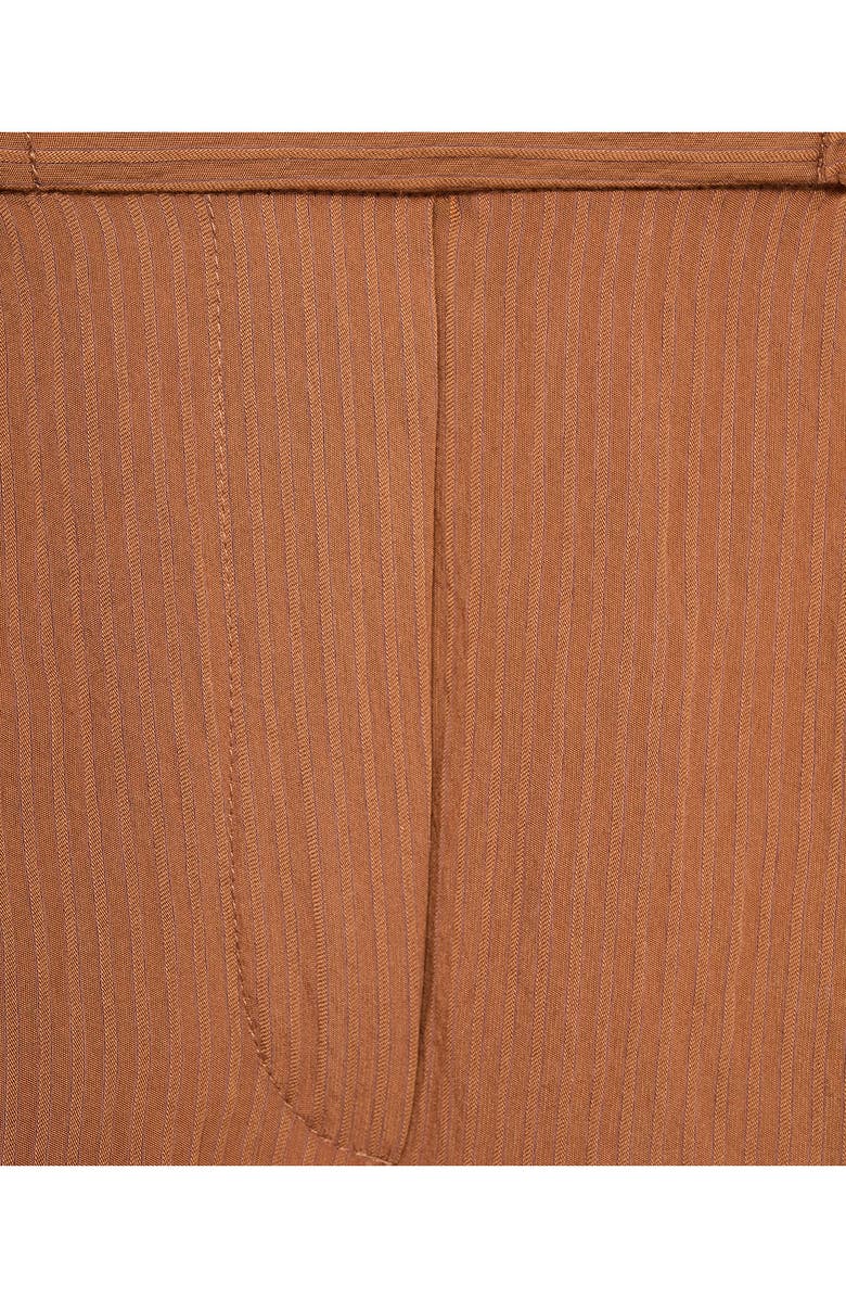 MANGO Textured Shorts, Alternate, color, Brown