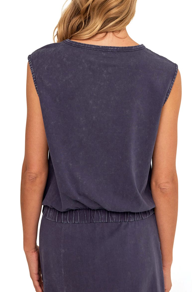 Laela Mineral Wash Banded Waist Cotton Top, Alternate, color, STARGAZER