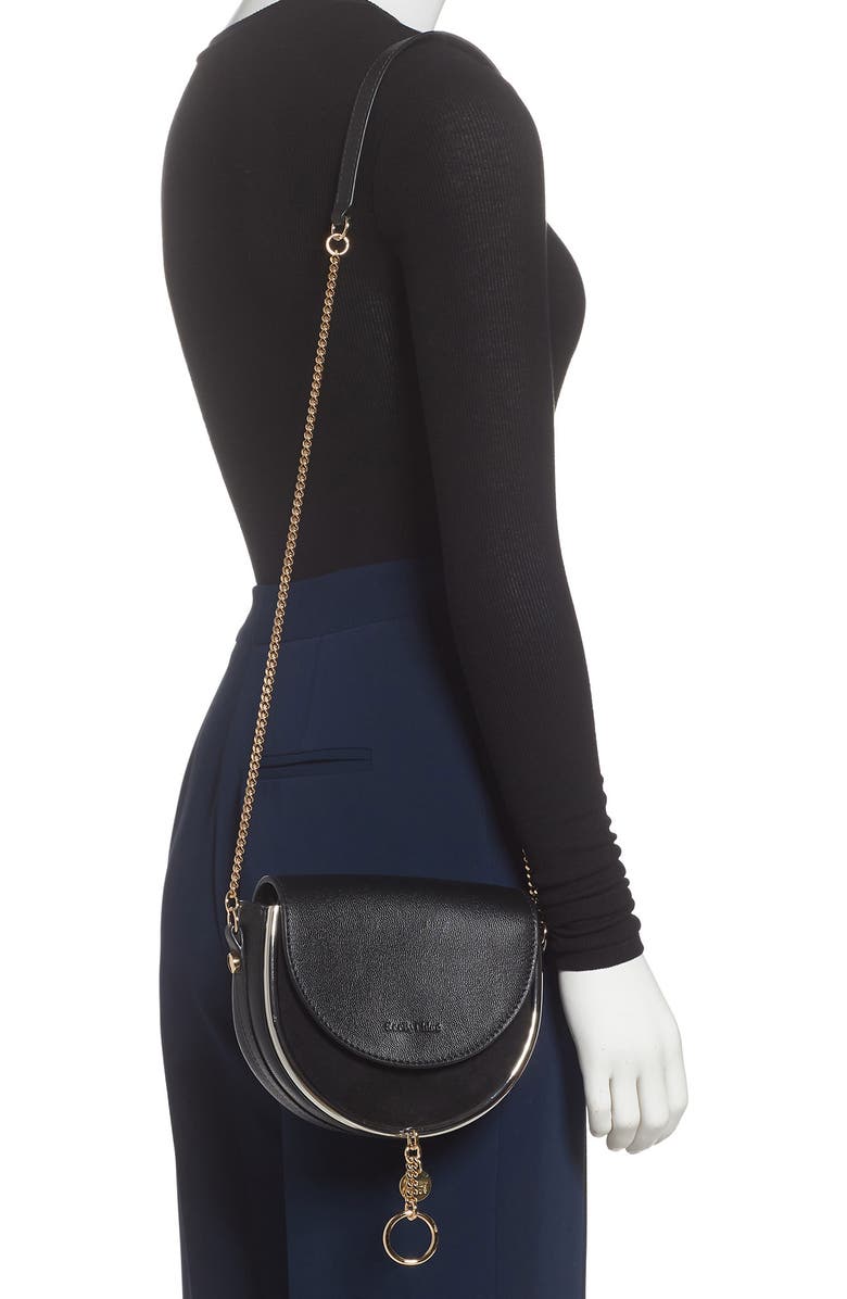 See by Chloé Mara Leather Saddle Bag, Alternate, color,