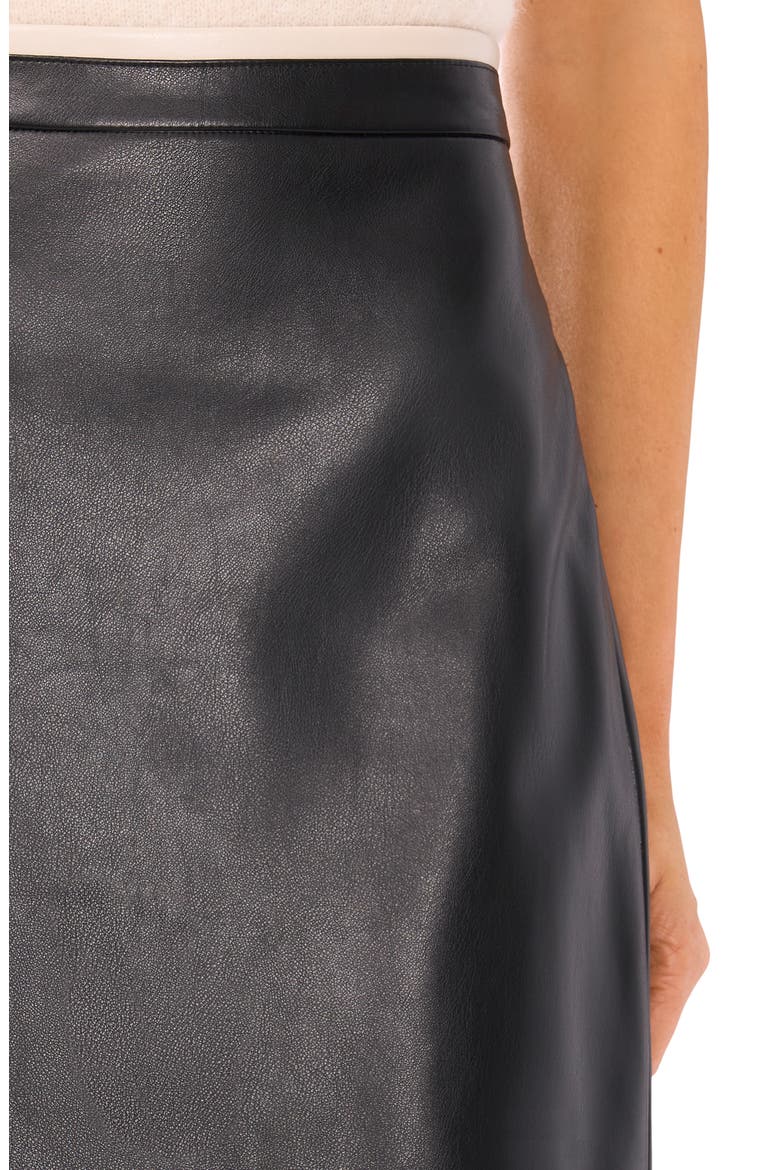 Faux Leather Miniskirt, Alternate, color, RICH BLACK