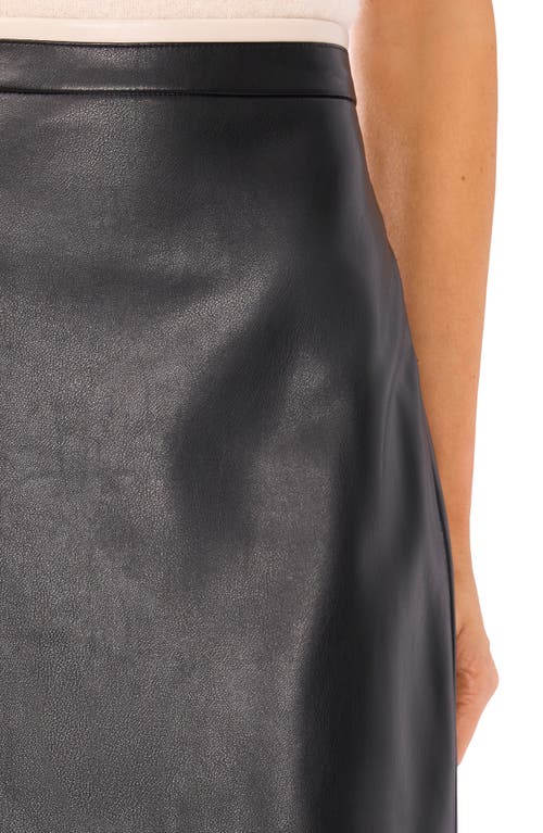 Halogenr Halogen(r) Faux Leather Miniskirt In Black