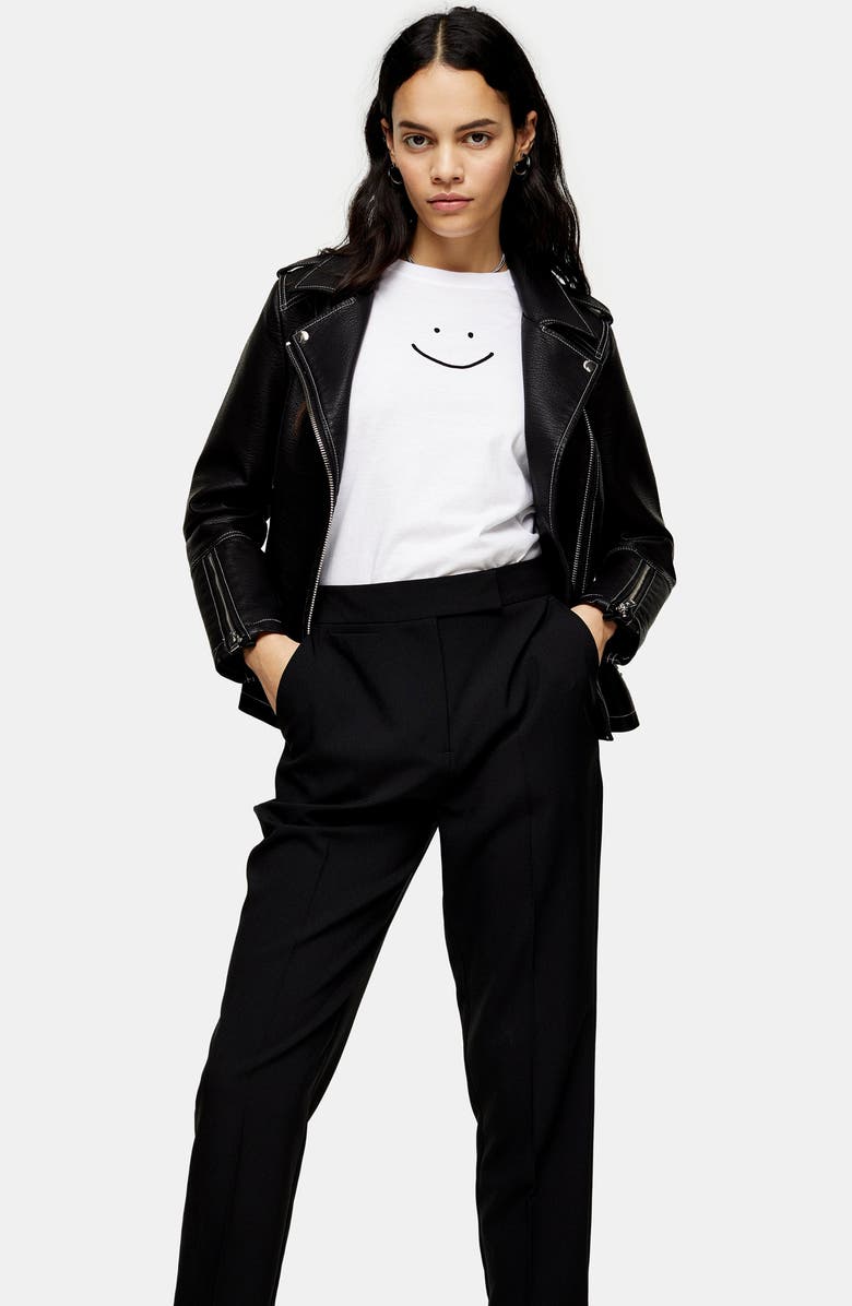 Topshop Markie Cigarette Trousers, Alternate, color, 