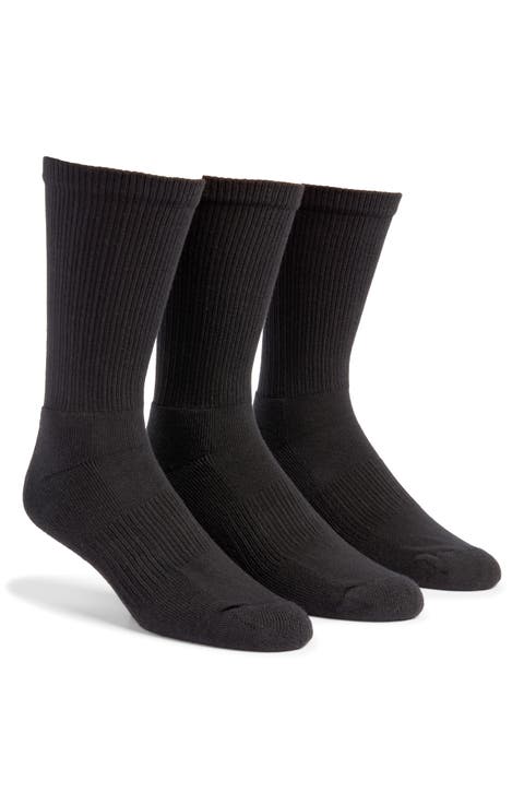 3-Pack Everyday Cotton Blend Crew Socks