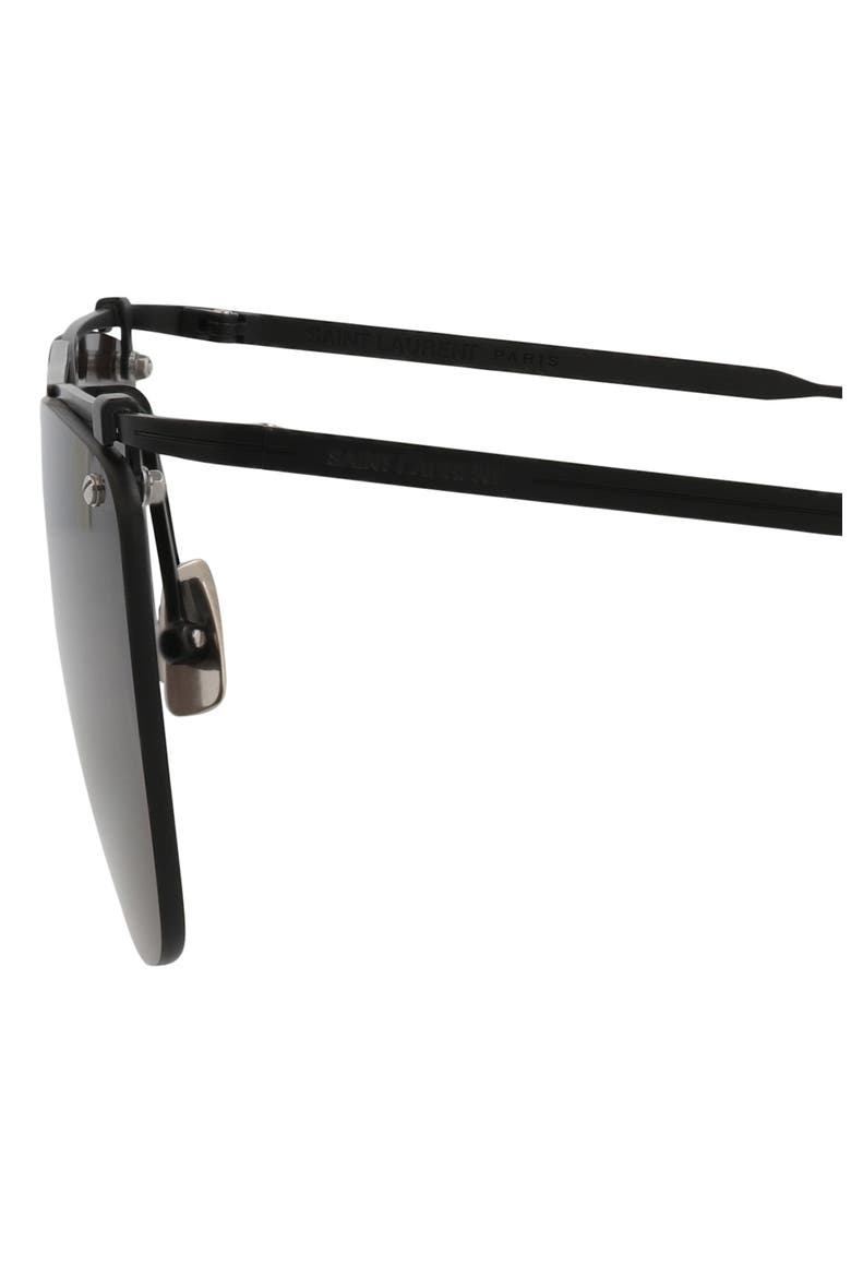 58mm Novelty Square Sunglasses, Alternate, color, BLACK BLACK BLACK