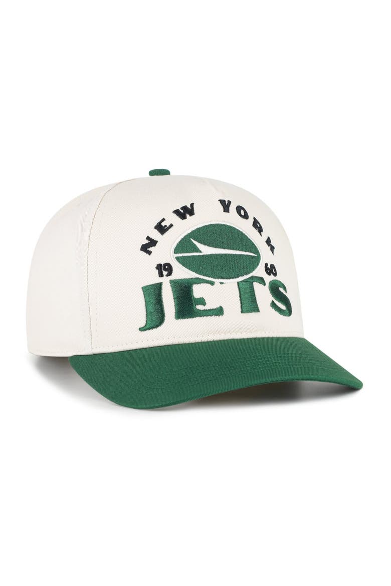 Men's '47 Natural New York Jets  Arcitext Hitch Adjustable Hat, Alternate, color, Natural
