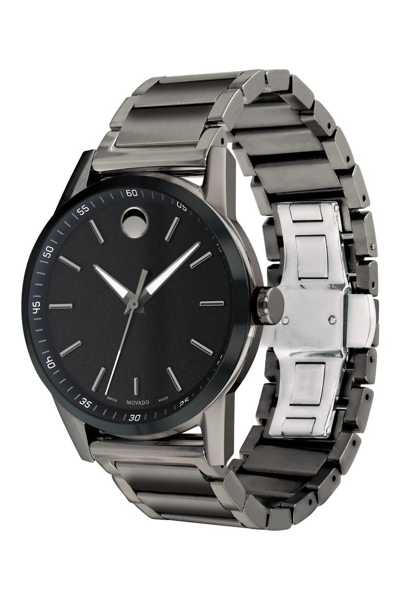 Museum Sport Bracelet Watch, 42mm, Alternate, color, GUNMETAL/ BLACK