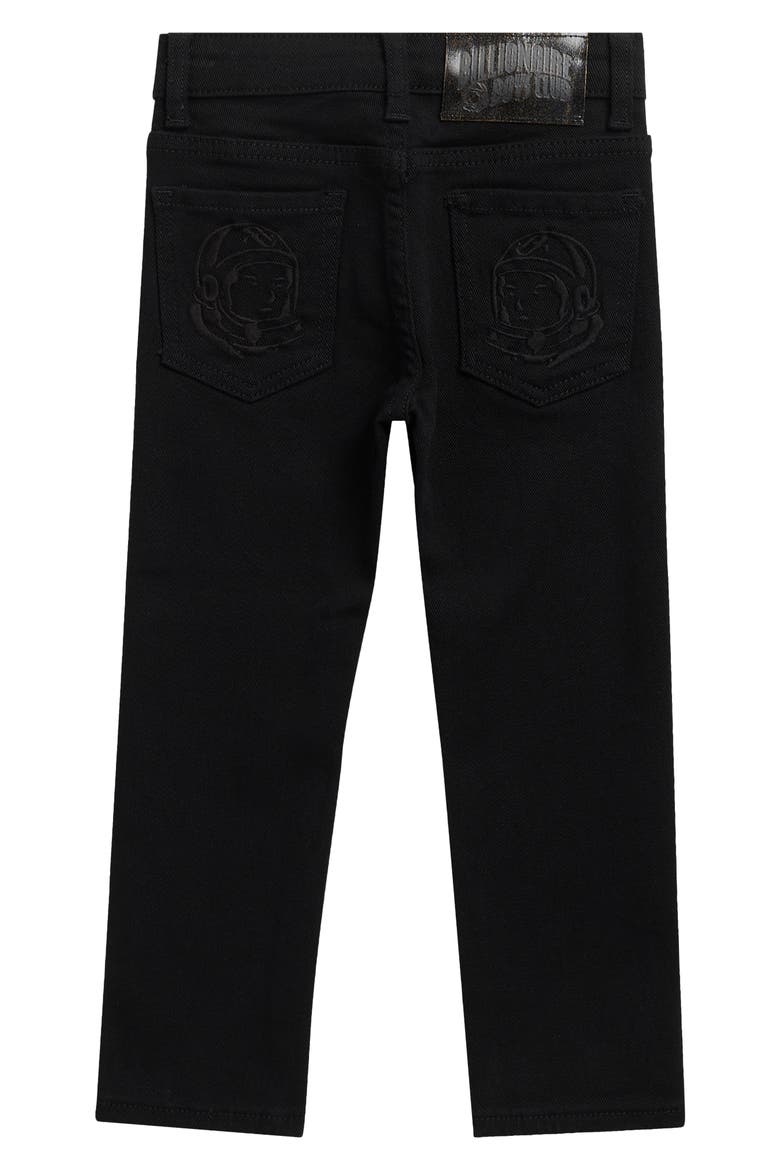 Kids' Arch Logo Jeans, Alternate, color, BLACK